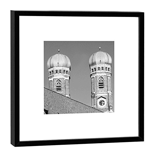 Frauenkirche Munich cadre bois noir pour habiller un mur blanc 52cm