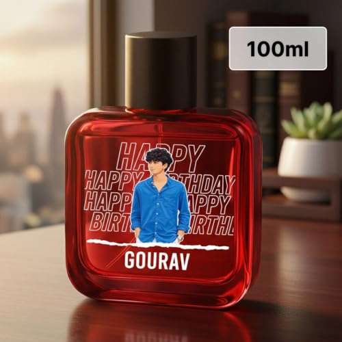 Image of Perfumes (Personalized Happy Birthday Perfume 100ml | Wild Stone Ultra Sensual EDP for Men | Long Lasting Citrus Spicy & Woody Scent | Custom Name & Photo Print Gift by Love Craft Gifts)