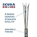 Scuba Choice 6.5' Aluminum Travel Hand Spear with 5-Prong Lionfish Tip & Free Carry Bag – Durable, Corrosion-Resistant 3-Piece Spearfishing Tool, Assembled in The USA