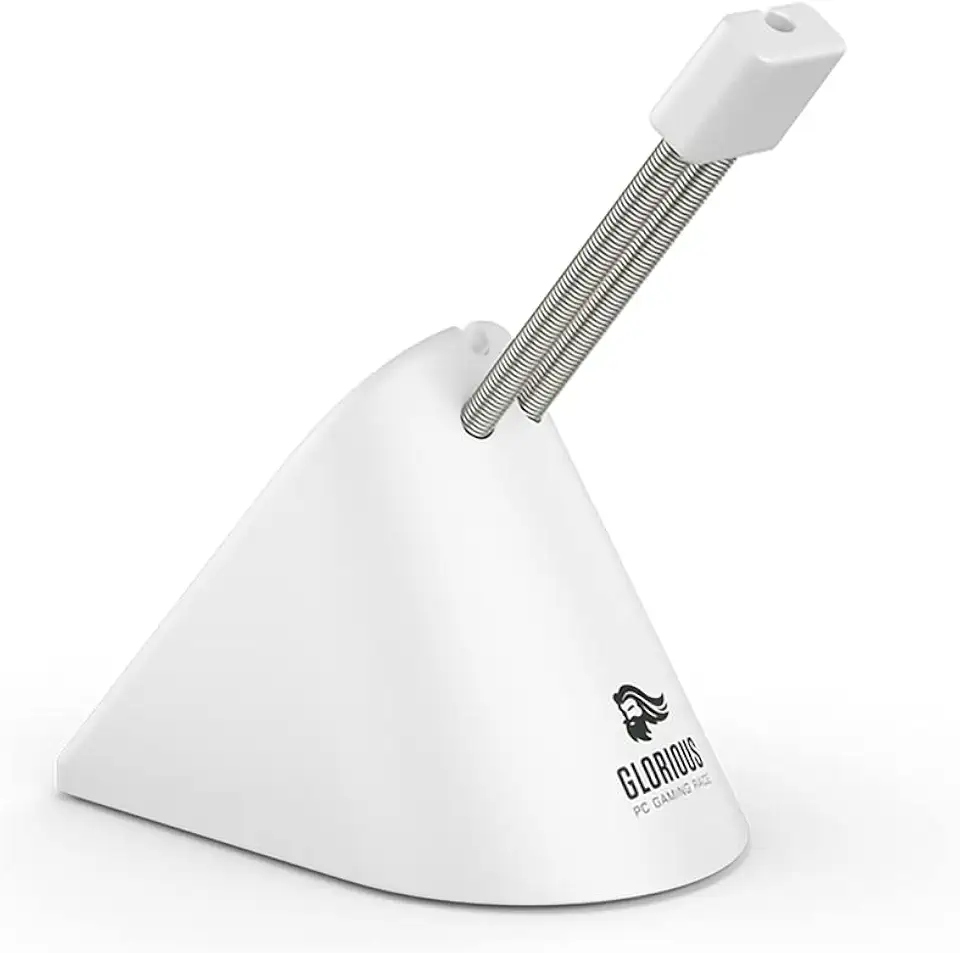 Glorious Mouse Elástico para Jogos - Gerenciamento Flexível de Cabos de Mouse - Branco