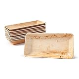 ESTABLE: debido a las propiedades del material, la palma de las hojas de vajilla es compostable, resistente a la grasa y la humedad y por lo tanto más robusto que el cartón fino o vajilla de plástico