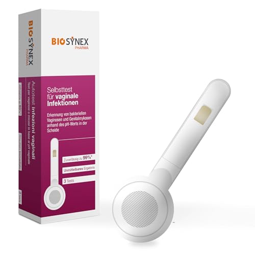 BIOSYNEX - Selbsttest für Vaginale Infektionen - Erkennung von bakteriellen Vaginosen und Genitalmykosen - Packung mit 3 Tests