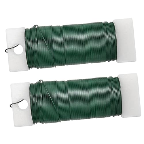 Cabilock 2 Rouleaux Structure Métallique Fil De Fer Floral Attaches pour Plantes Réutilisables Attaches Souples pour Plantes Intérieur Fil De Fer pour Loisirs Créatifs