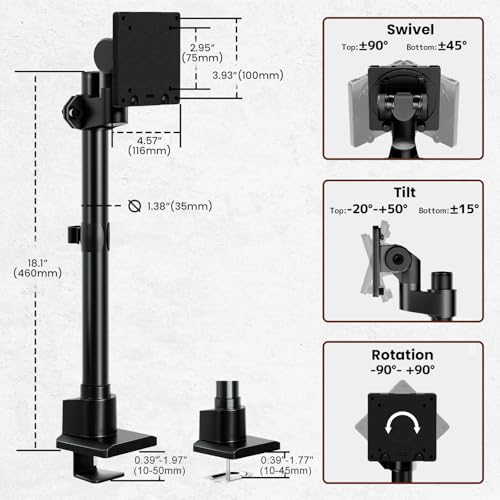 Image of 24-57'' Ultrawide Monitor Desk Mount, Aluminum Heavy Duty Monitor Arm