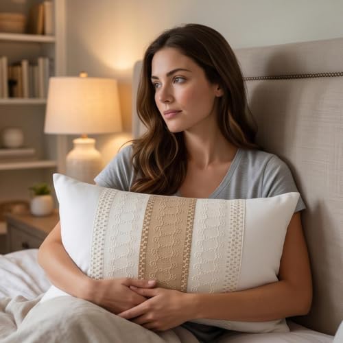 Long Pillow Case, 11.8x19.6 Inches Breathable Versatile Soft Hotel Quality Decorative Pillowcase with Hidden Zipper,Machine Washable Fade Resistant Cotton and Linen Pillow Covers for Women Men - image 2