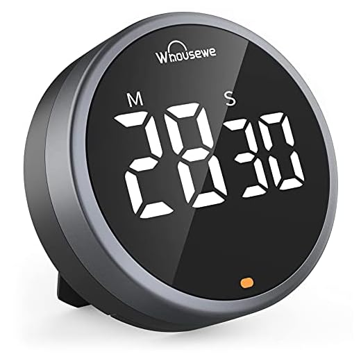 Whousewe Digitaler Küchentimer, Magnetischer Timer mit Stoppuhr, Einstellbarer großer LED Bildshirm, Kurzzeitmesser Eieruhr, küchenwecker für Kochen, Backen, Studieren usw