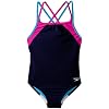 Speedo Girl's Swimsuit One Piece Solid Cross Back Multi Straps