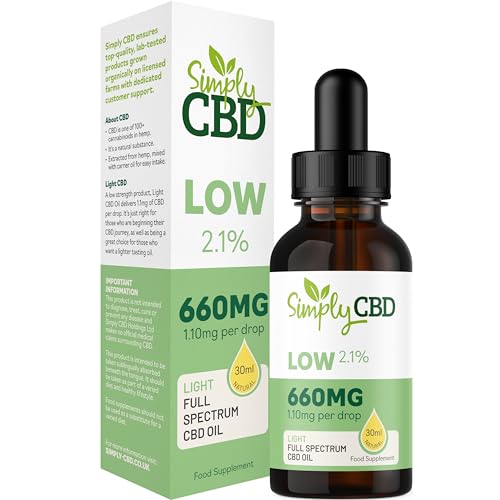 Simply CBD Oil Green Drops - 2.5% Strength - Natural Flavour - 30ml