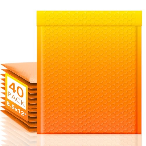 Image of Fuxury Bubble Mailers 8.5x12 inch 40 Pack Padded Envelopes Usable Size 8.5x11 inch