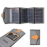 Portable 22W Solar Panels, Foldable Solar Charger 2 USB Sunpower Charging Waterproof for iOS 11/11 Pro Max/Xs/XS Max/XR/X/8/7, Android Samsung Galaxy S10/S10+, Cameras, USB Devices