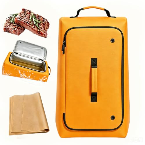 Image of BBQ Blanket for Resting Meat, 270 Opening Leak-Proof Insulated Meat Resting Bag with Butcher Paper, BBQ Brisket Blanket for Pork Shoulder /Steak /Turkey, Smoker Grilling Accessories Gifts for Men /Dad