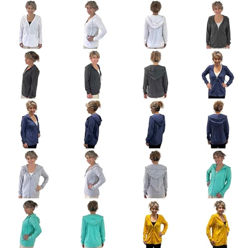 Women's Active Casual Thin Cotton Zip Up Hoodie Jacket4