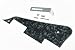 KAISH Black Pearl LP Guitar Pickguard with Chrome Bracket for Epiphone Les Paul