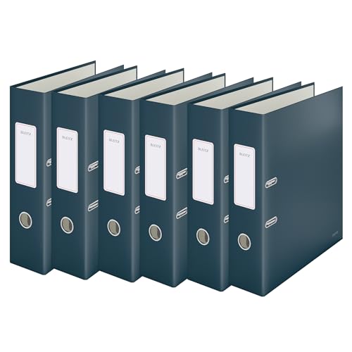 Image of Leitz Lever Arch File 180 Cosy A4 80mm Velvet Grey (Pack 6) - 10610089