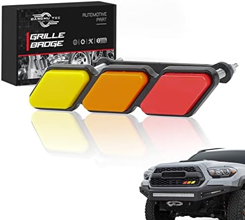 TRD Grille Decor Badge, 3-Color Upgrade Emblem, Universal Compatible with Toyota 4Runner Tacoma Tundra & Other Mesh or Slotted Grille (Red)