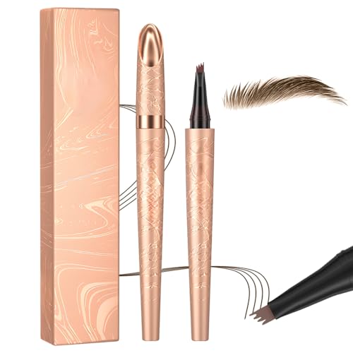 Image of Microblading Eyebrow Pencil, 2026 New 3D Waterproof 4 Tip Microblading Eyebrow Pen, Natural Gap Filling Eyebrow Makeup Long-Lasting Fine Stroke Eye Brow Pen for Women (Dark Brown)