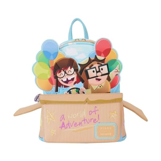 Loungefly Up 15th Anniversary Spirit of Adventure Mini Mochila, Negro -, Estándar