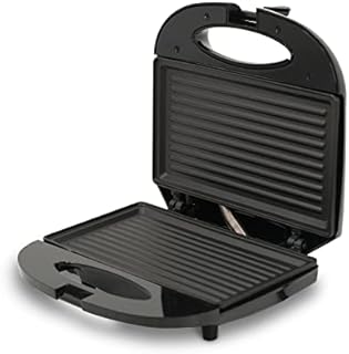Nyra Multifunctional Grill Maker Non Stick Sandwich Maker Toaster, Panini Press With Aluminium Double Sided Heat Plates, 750W With Locking Latch, LED Indicator & Cool Touch Handle - Black