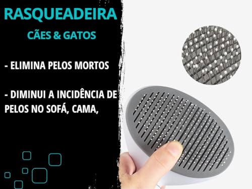 Rasqueadeira Escova Tira Pelos Pet Pente Gato Cachorro