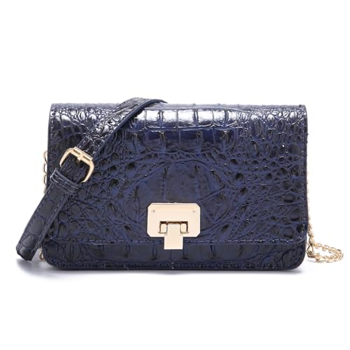 Image of Makcr Joacbv Small Crocodile Crossbody Cell Phone Purse for women Vegan Leather Clutch Wallet with Leather Shoulder Strap | Small