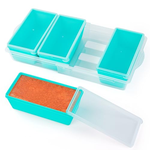 Gemice 4-Pack Silicone Freezer Molds with Lids