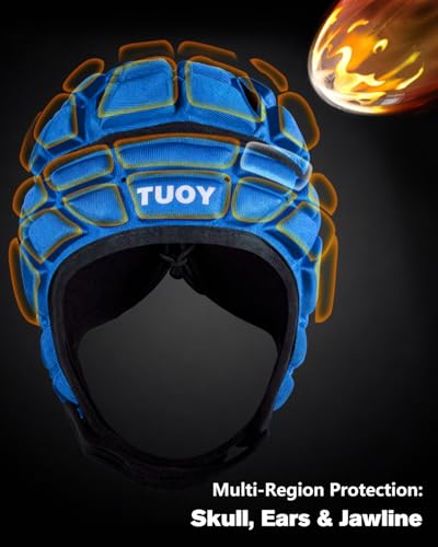 image for TUOY Football Helmet for Youth & Adult, Breathable Soft-Shell Padded H