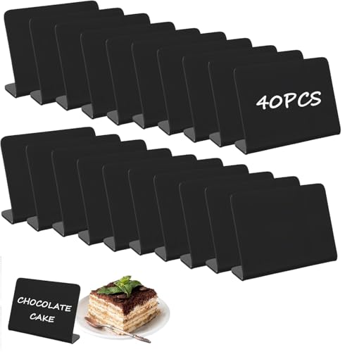 Etiquetas de comida para buffet perfectas para organizar mesas de fiesta con 40 pizarras