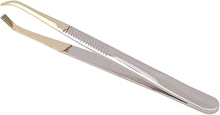 HELPFLOWER Gold 1pc Eyebrow Tweezer Set for Women, Precision Tweezer for Eyebrows Daily Beauty Tools