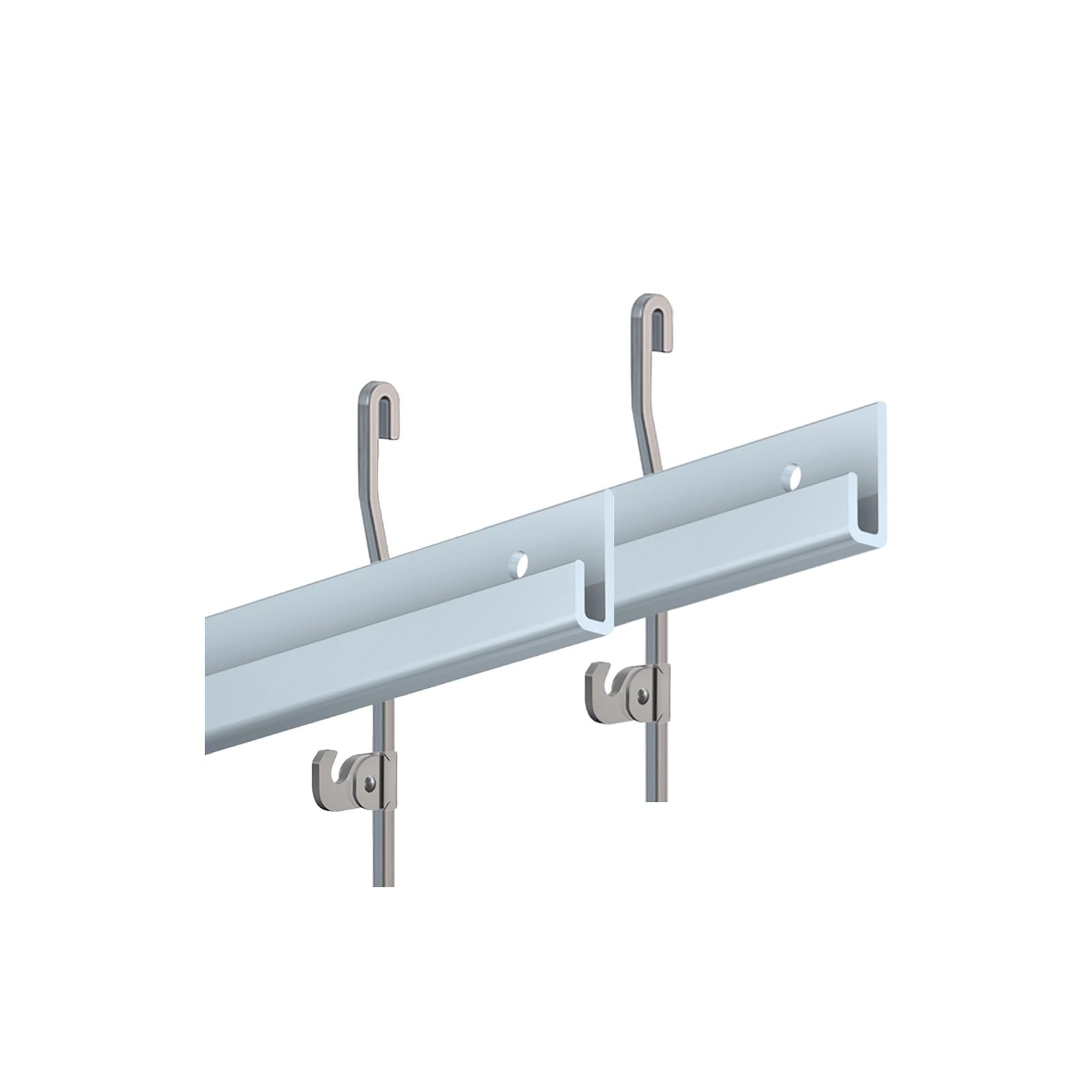 Arti Teq - Pack 6 mètres cimaise Classic + Gallery couleur Aluminium - Solution d'accrochage pour décoration murale lourde - Argent