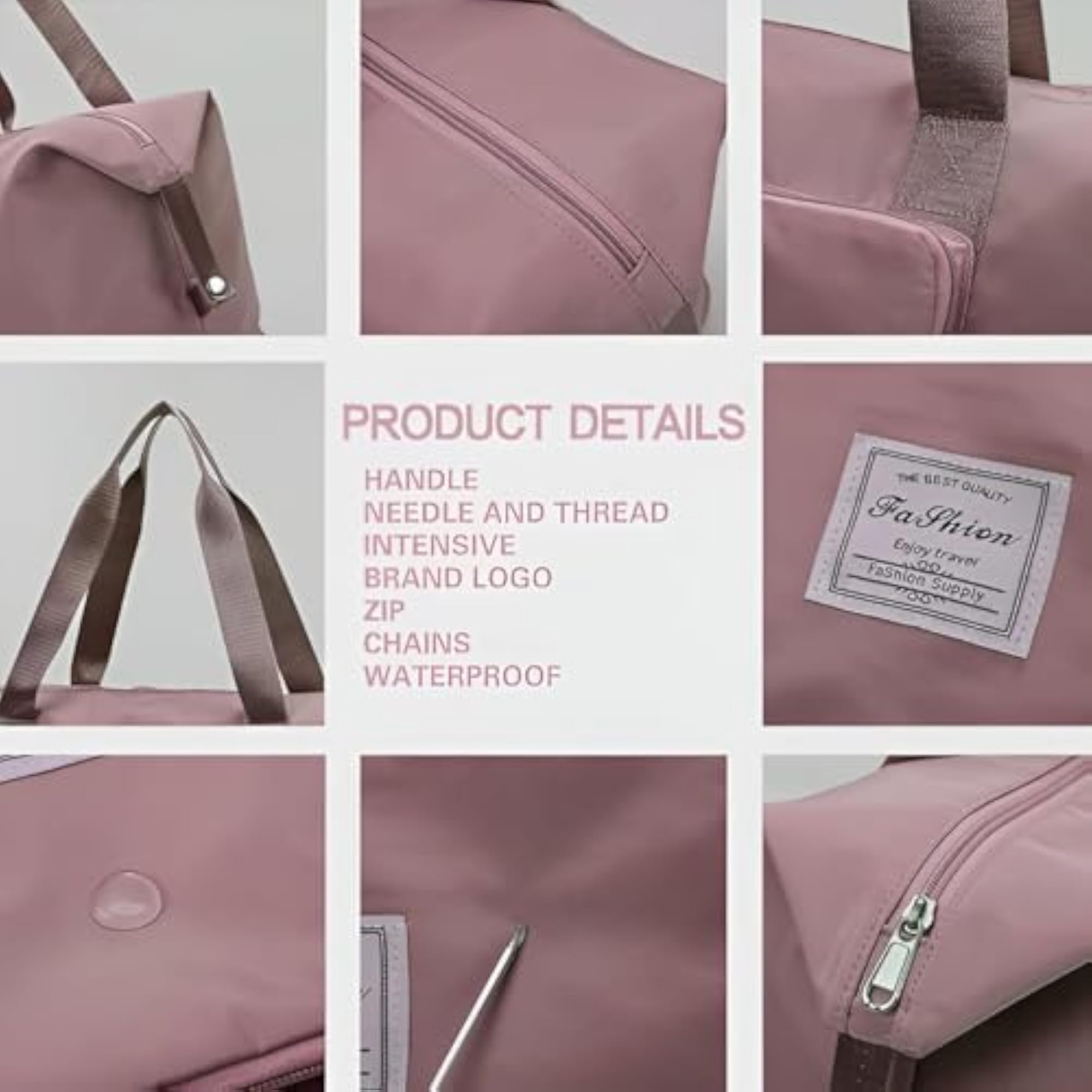 41 Liter Expandable Travel Bag for Women, Waterproof Duffle