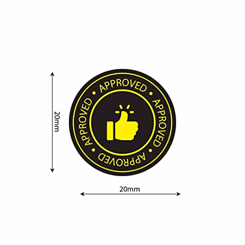 Image of CVANU 1500pcs Approved Mini Sticker in Green Black Round Shape (20 X 20mm) cv9
