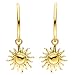 Produktbild PURELEI® Sun Ohrringe (Gold, Silber), Damen Ohrringe aus langlebigem Edelstahl, Wasserfester Schmuck mit Anhänger (Gold)
