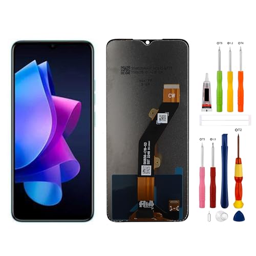 Écran LCD tactile Tecno Pop 7 BF6 noir composant réparation smartphone