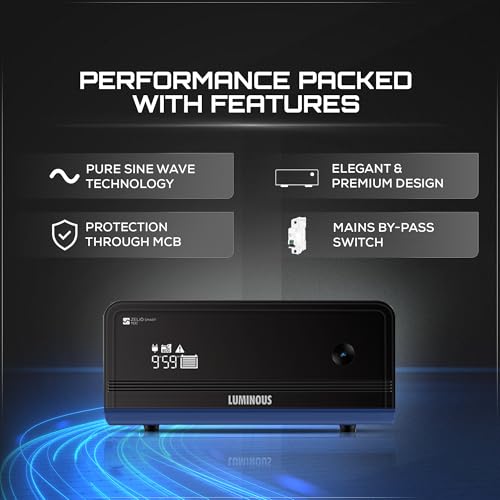 Image of Luminous Zelio 1100+AMP Box AB18060 Combo - 900VA /12V Pure Sine Wave Inverter & Gel Battery Combo | 3hr Backup | Maintenance-Free | Eco-Friendly | 60 Months Battery Warranty