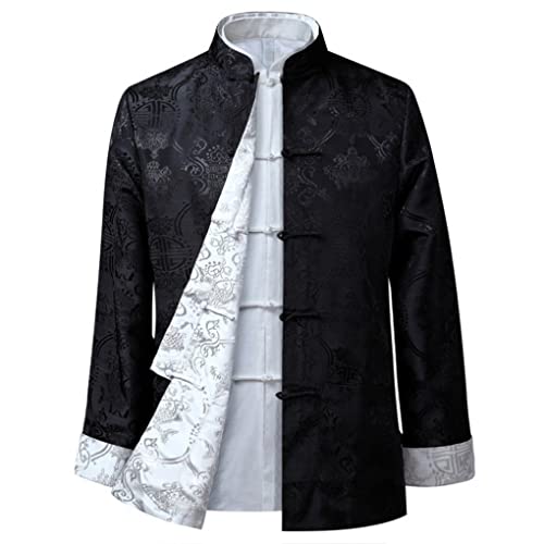 Kung Fu Jacket Both Sides Wear Clothing Men Embroidery Tang Suit Men Chinese Hanfu Coat Traditional Chinese Clothing
