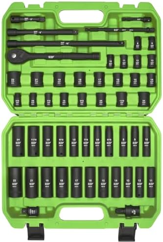 50-Piece 3/8" Drive Impact Socket Set - Metric & SAE Sockets, 6 Point, CR-V Steel, With Ratchet & Case - View #10