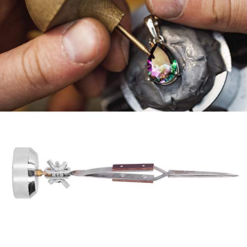Pince à épiler troisième main avec base stable pour soudure et réparation bijoux