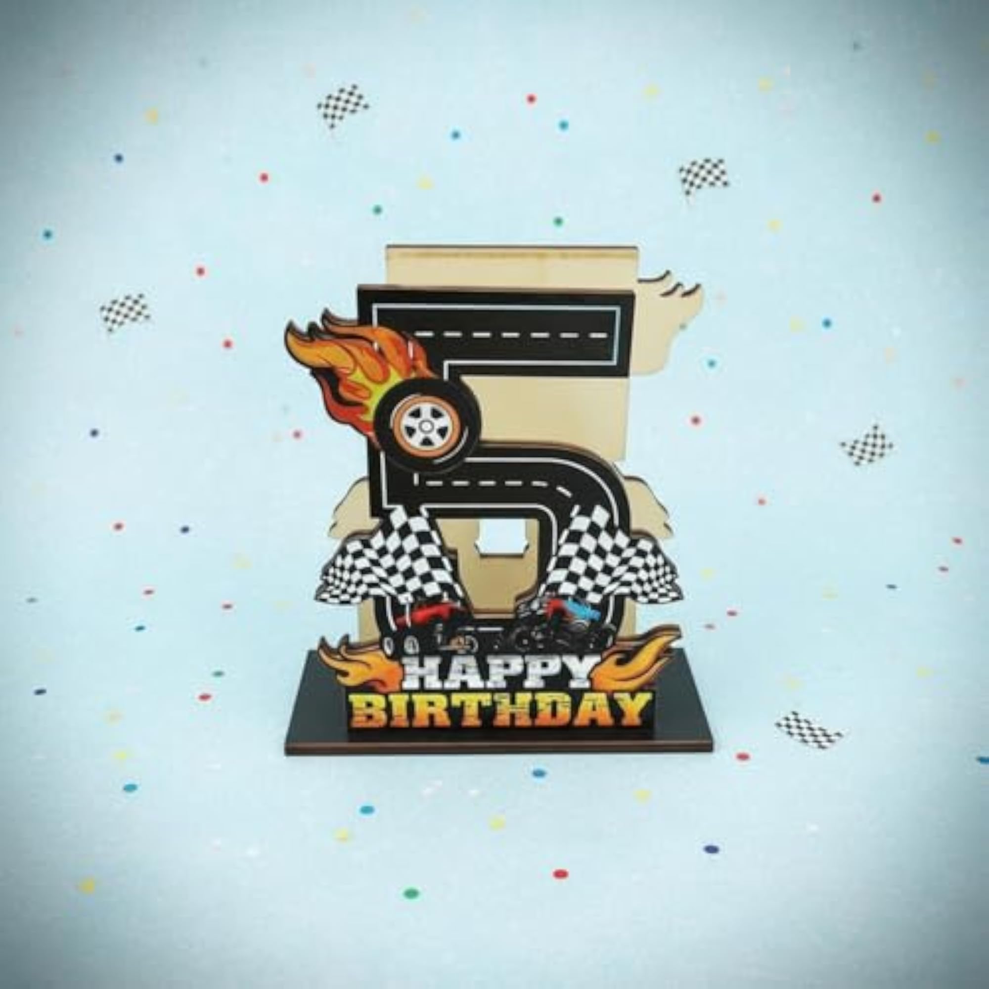 Creative Race Car Birthday Napkin Holder for Children