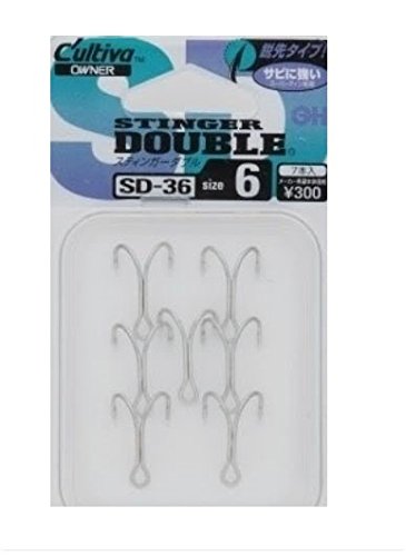Owner SD-36 Double Hook Stinger 3/0 – For Bass & Sea Bass Fishing Lures - View #7