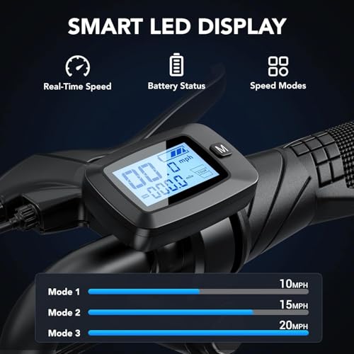 Caroma Peak 560W Electric Scooter with Seat, 16\" Fat Tire Electric Scooter for Adults & Teens, 15 Miles Ranges 20MPH Max Speed, Electric Motorcycle for Commuting with Basket