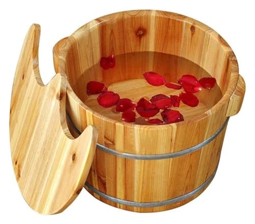 Bañera de madera maciza para pies, SPA de pies de madera miniatura 1