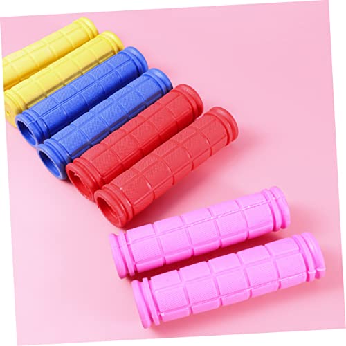 Gogogmee 2pcs Non-Slip Rubber Handlebar Grips for Mountain Bikes Flexible Shockproof Easy to Install Suitable for Bikes Yellow Color