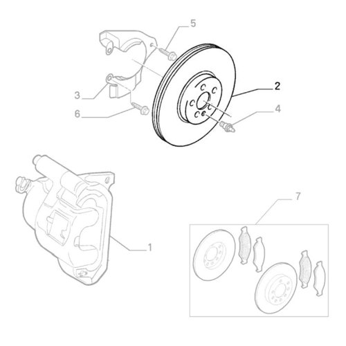 Original Fiat Scudo (2004–2006) 2.0 JTD 8 V VA Bremsscheibe – 71738144