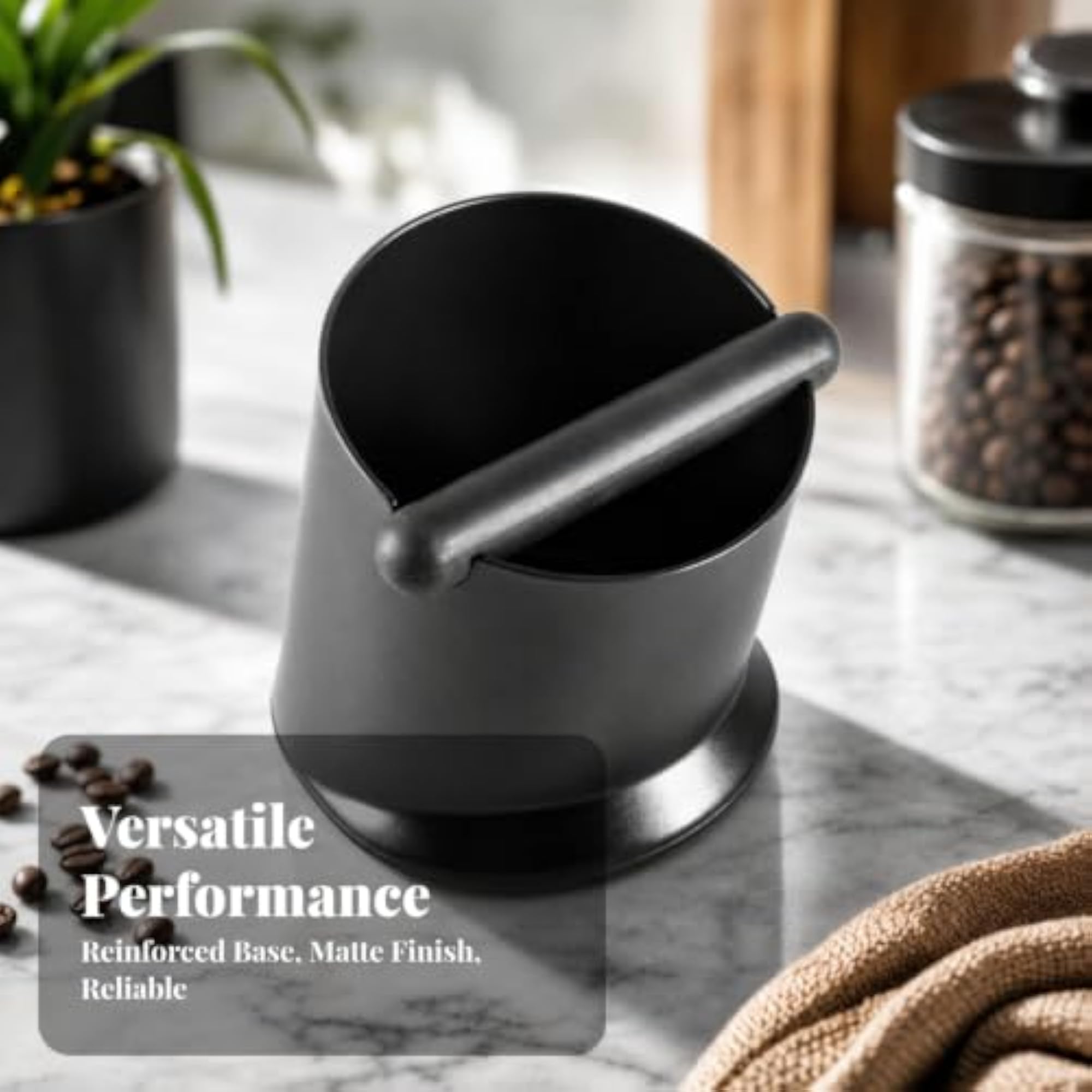 Stable Espresso Portafilter Knock Box, Coffee Grounds Collector
