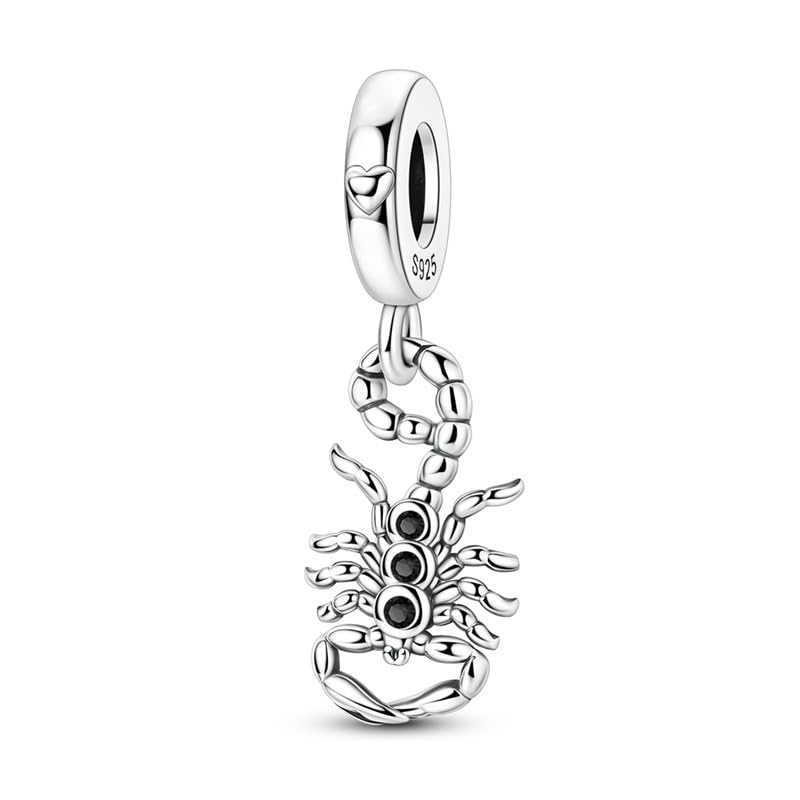 Abalorio de escorpión de plata 925 compatible con pulseras Pandora
