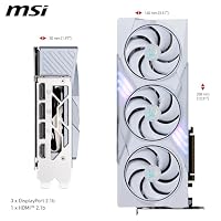 MSI GeForce RTX 5080 16G Gaming Trio OC White — 16GB GDDR7 (30Gbps/256-bit), PCIe 5, Boost: 2745 MHz, HDMI 2.1b, DisplayPort 2.1b – Ansicht 6