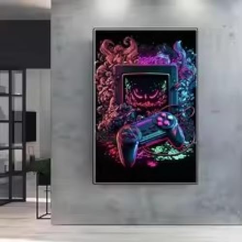 Décoration de salle de sport électronique manette de jeu pour mur vide