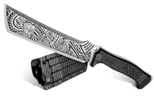 SMITH CHU Großes Outdoor Messer, Full Tang Survival Messer mit Scheide – Ansicht 1
