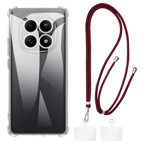 Shantime �P�[�X�ƃN���X�{�f�B�X�g���b�v�Z�b�g Xiaomi Redmi Note 15 SE 5G �Ƃ̌݊������� �g�уJ�o�[�Ƌ����o�b�N���t�������\�l�b�N�X�g���b�v�����2���̃p�b�`�t��(�N���A + ���b�h)