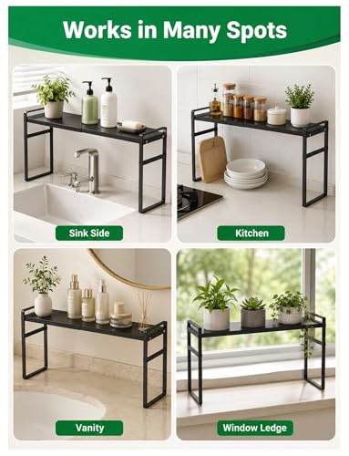 Largeurs de 36 à 60 cm ajustables pour cet organiseur de cuisine gain de place